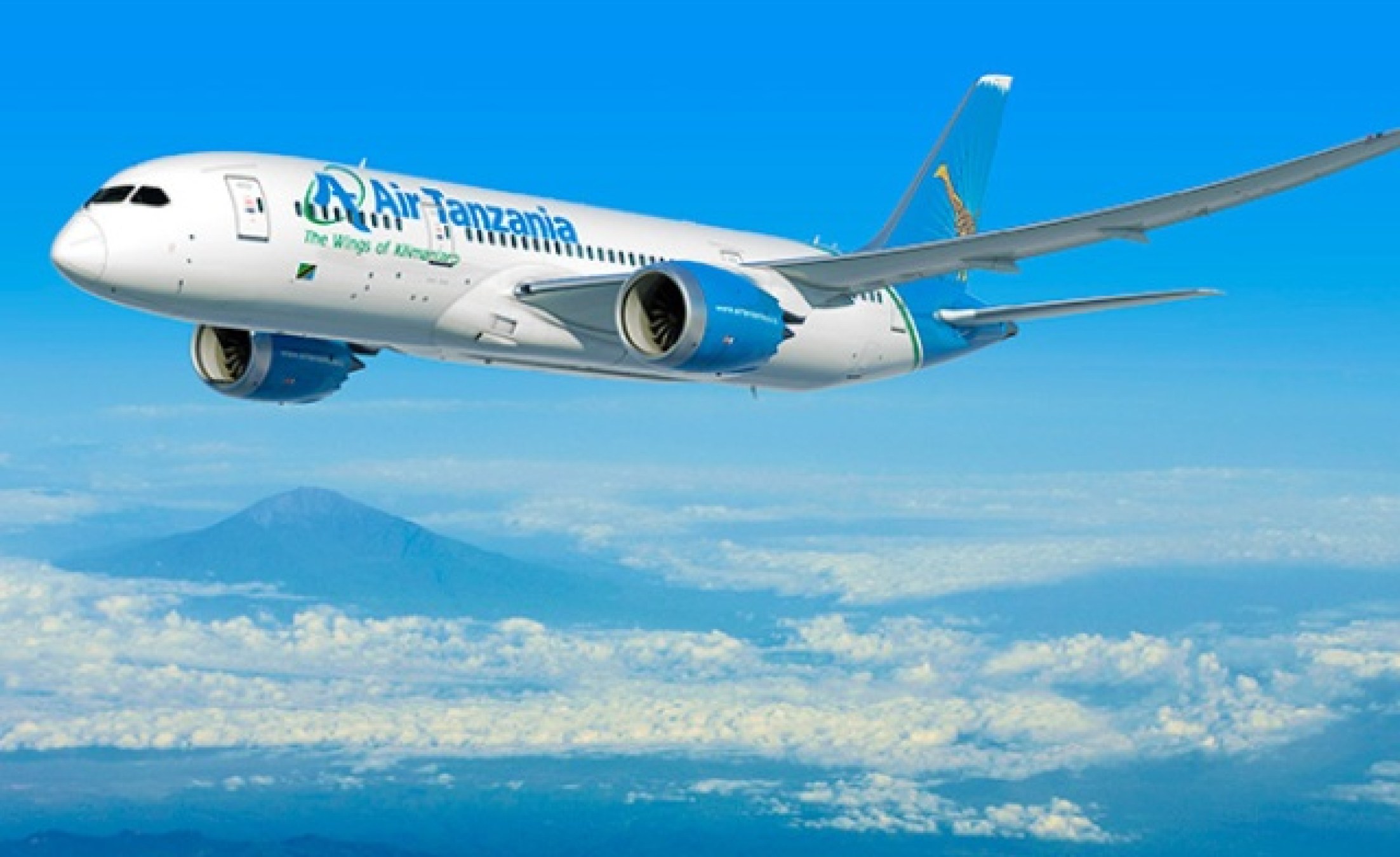 Airplane in sky background